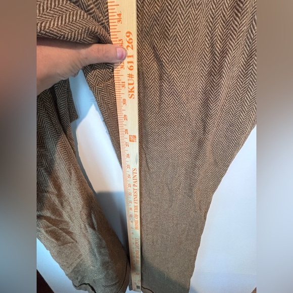 Banana Republic The Martin Fit Brown Herringbone Wool Blend Dress Pants Size 6 - Picture 9 of 12